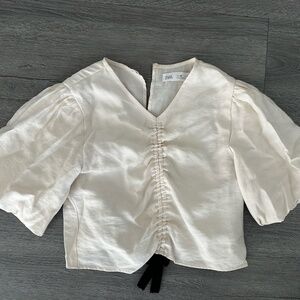 Zara Girls Cropped Ruche Top, Size 10